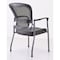 Officesource CoolMesh Collection Mesh Back Guest Chair with Arms and Titanium Gray Frame OSSN6911PBK - alternate 3